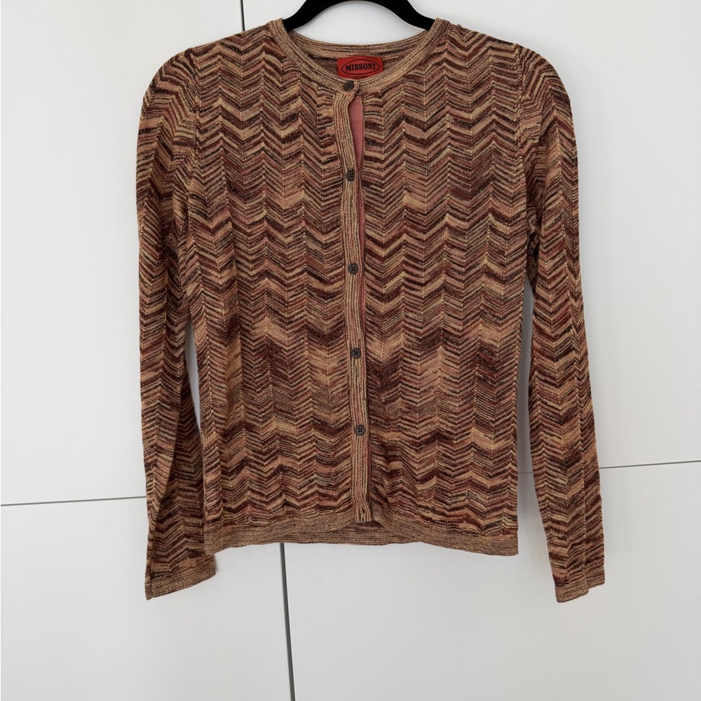 Missoni For Target Brown Zigzag Pattern Sweater S… - image 2
